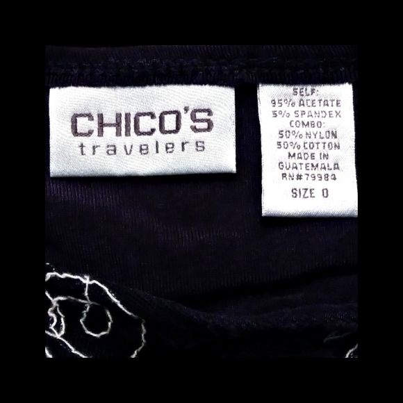 Chico's Traveler Blouse Jacket Navy Size 0/S/4 - Picture 3 of 4